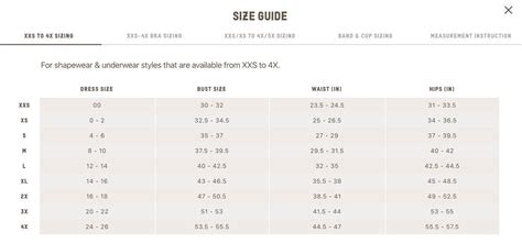 skims size chart bra